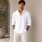 ROMMY Ellis Cotton Shirt in White – Men's Shirt | Rommy