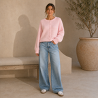 ROMMY Piper Knit Cardigan in Pink – Women's Cardigan | Rommy