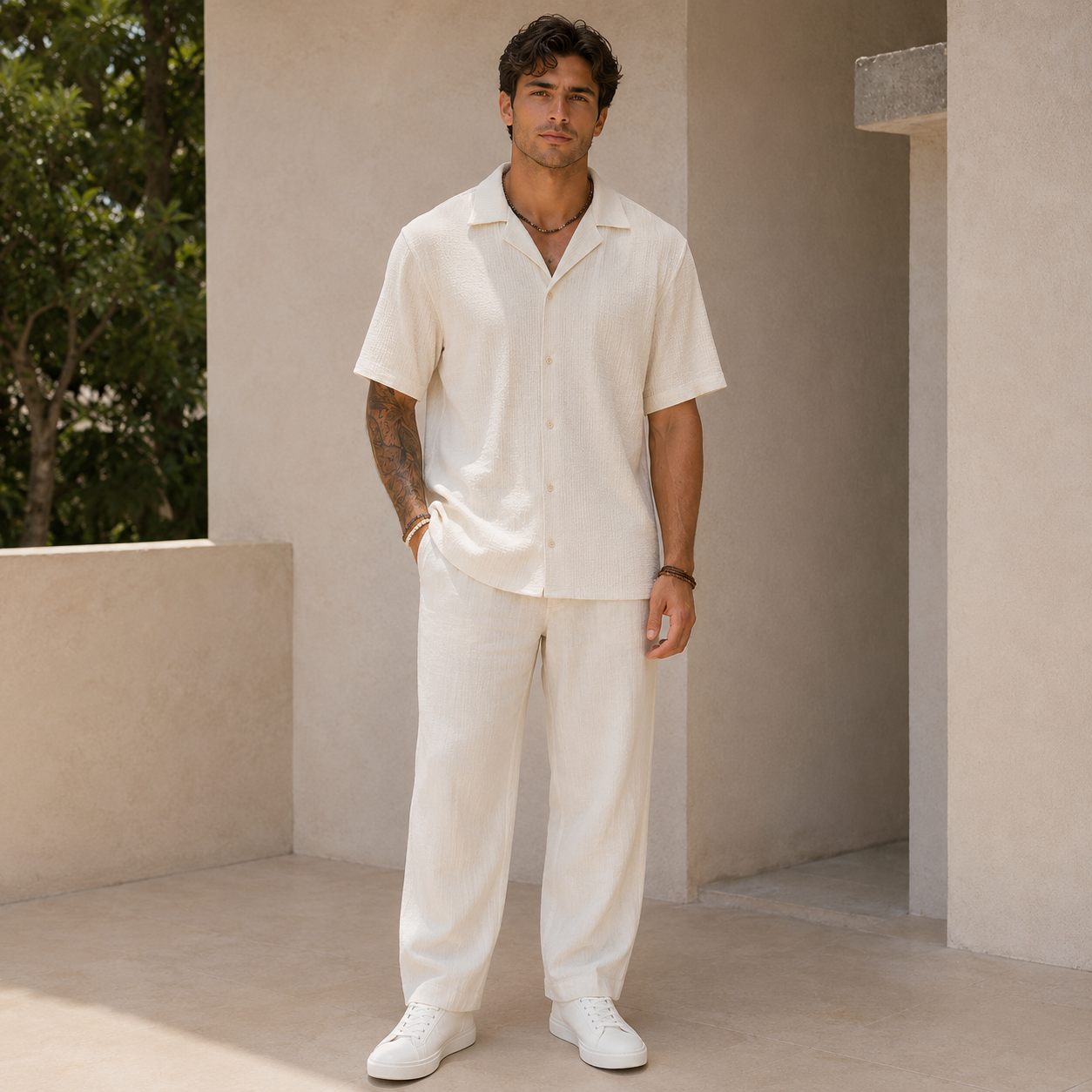 ROMMY Coastal Casual Shirt in White – Men's Shirt | Rommy