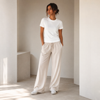 ROMMY Luna Fitted Tee in White – Women's T-Shirt | Rommy