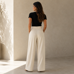 ROMMY Oyster Trousers in White – Women's Trousers | Rommy