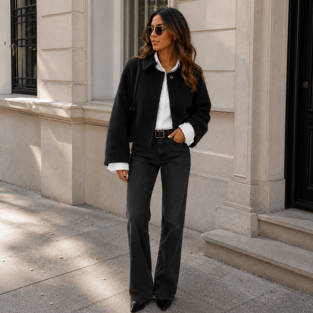 ROMMY Emerson Cardigan in Black – Women's Cardigan | Rommy