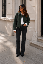 ROMMY Emerson Cardigan in Dark Green – Women's Cardigan | Rommy