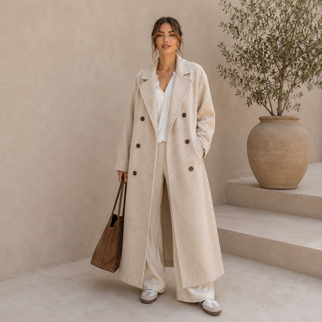 ROMMY Maeve Coat in Oatmeal – Women's Coat | Rommy