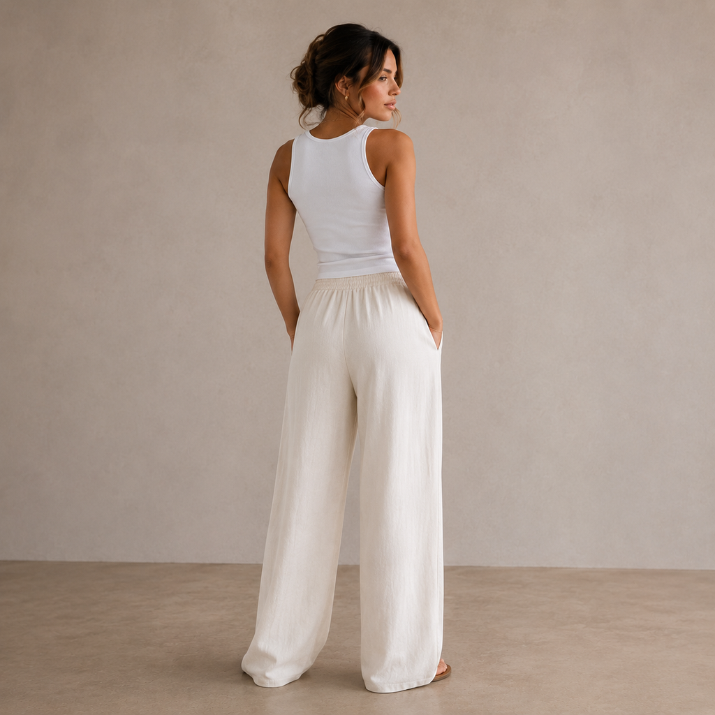 ROMMY Isla Pant in White – Women's Pants | Rommy