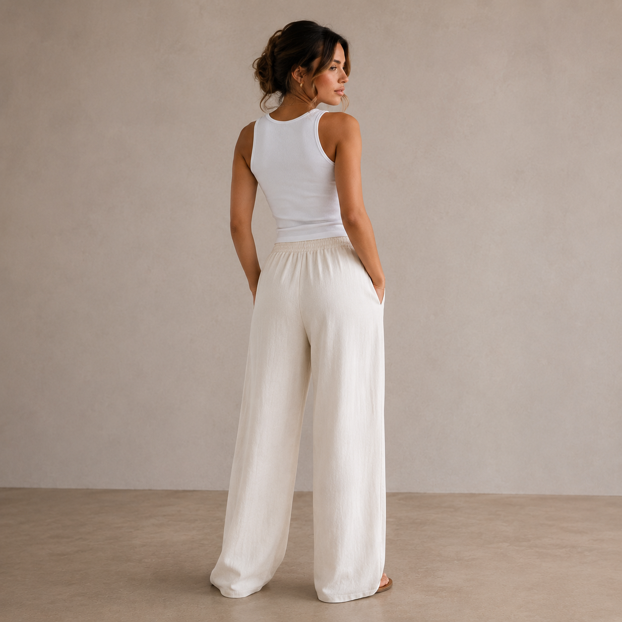 ROMMY Isla Pant in White – Women's Pants | Rommy
