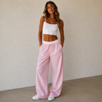ROMMY Frankie Plaid Pants in Striped Pink – Women's Pants | Rommy