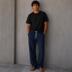 ROMMY Harbour Linen Pant in Navy Blue – Men's Linen Pants | Rommy