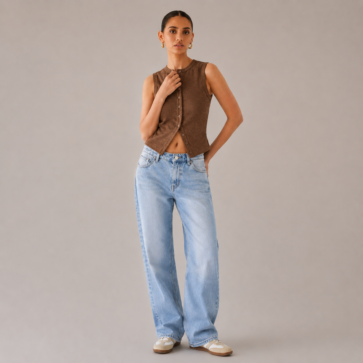 ROMMY Mila Top in Brown – Women's Top | Rommy