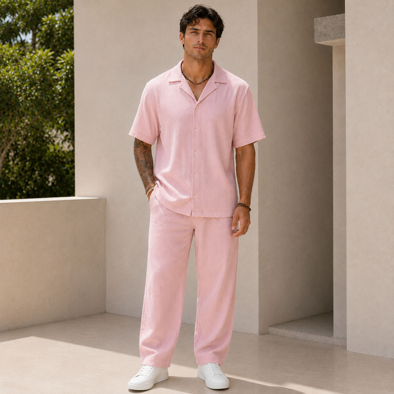 ROMMY Coastal Casual Shirt in Pink – Men's Shirt | Rommy