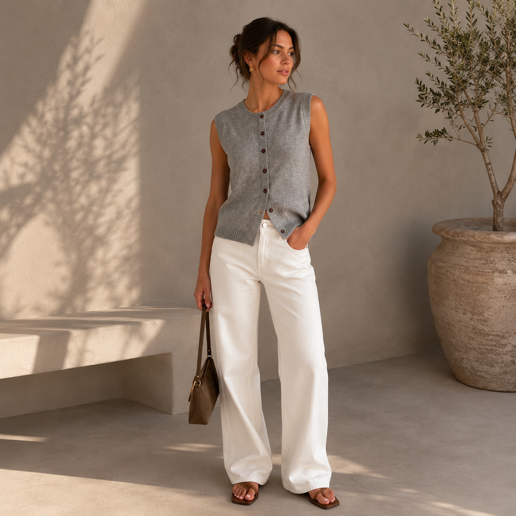ROMMY Sienna Knit Cardigan in Grey – Women's Cardigan | Rommy