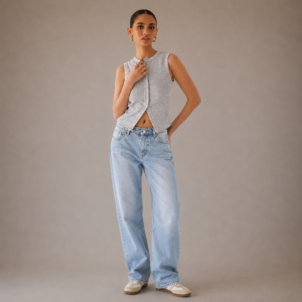ROMMY Mila Top in Grey – Women's Top | Rommy