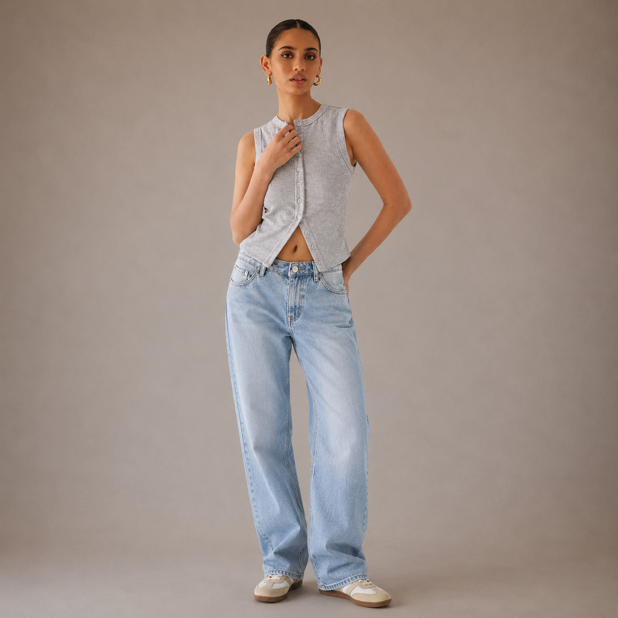 ROMMY Mila Top in Grey – Women's Top | Rommy